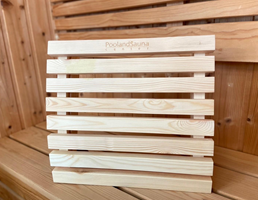 อุปกรณ์สระว่ายน้ำ หมอนซาวน่าไม้สน/ Sauna Wooden Head Rest (Pinus sylvestris)